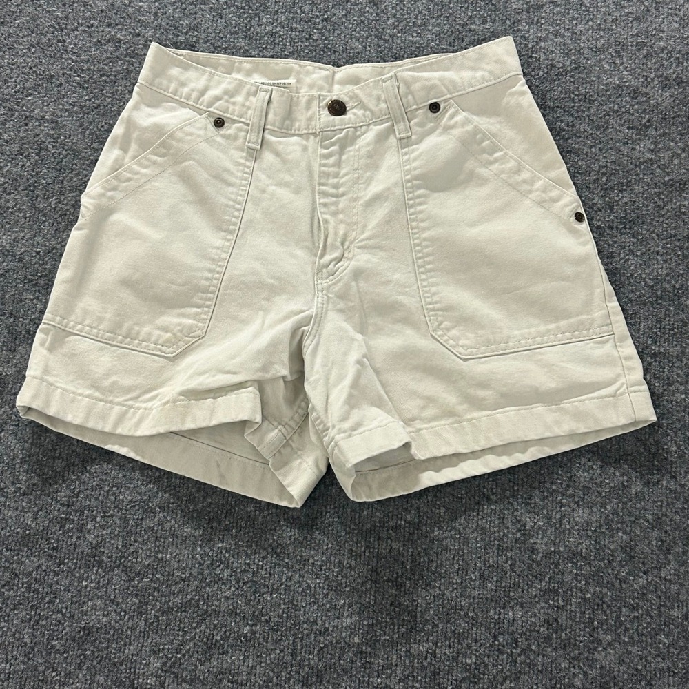 No Boundaries Shorts Womens Size 7/8 Beige Cotton Utility High Waisted Casual